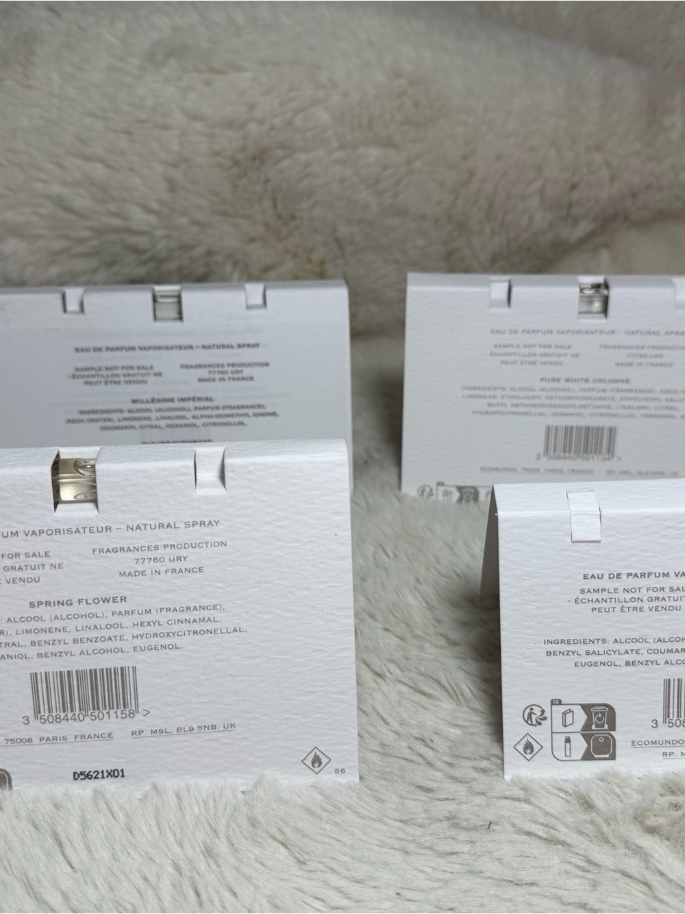 Lot of 4 Creed Deluxe Vials. 1.5ml each. (6ml)